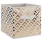 DII® 11" Nonwoven Polyester White & Gold Double Diamond Storage Cube, 2ct.
